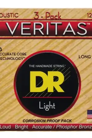 Réduction spéciale | DR Strings Veritas Acoustic VTA-12 3-Pack