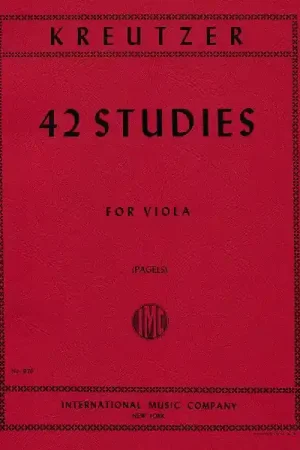 International Music Company Kreutzer 42 Studies Viola - Prix bas