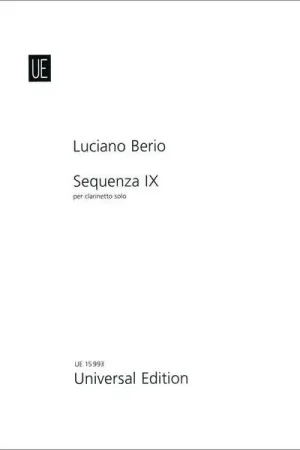Universal Edition Berio Sequenza IX - Vente flash