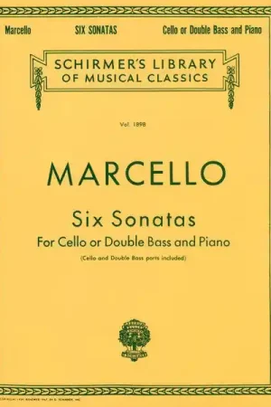 G. Schirmer Marcello Six Sonatas - Commandez dès aujourd'hui