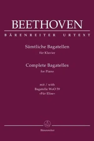 Nouveau en boutique - Bärenreiter Beethoven Sämtliche Bagatellen