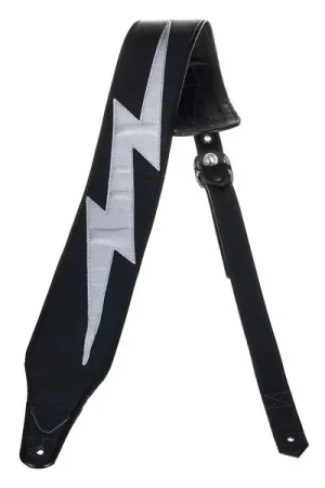 Tout juste arrivé | Jodi Head Guitar Straps Big Bolt Black Silver