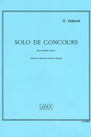 Commandez dès aujourd'hui - Alphonse Leduc Rabaud Solo De Concours