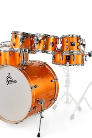 Stock limité - Gretsch Drums Energy Orange Sparkle 7pcs Set