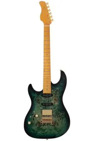 Larry Carlton S10 HSS Transparent Green LH - Stock presque épuisé
