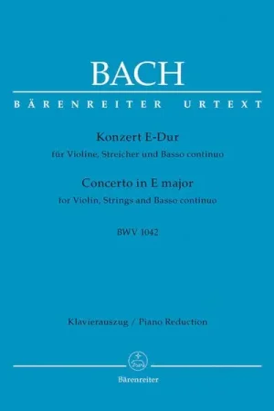 Bärenreiter Bach Violinkonzert BWV 1042 - Direct fabricant