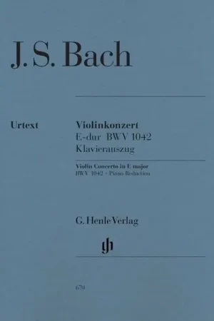 Henle Verlag Bach Violinkonzert BWV 1042 - Qualité supérieure