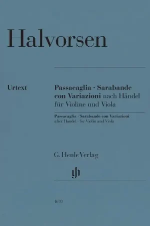 Recommandé - Henle Verlag Halvorsen Passacaglia