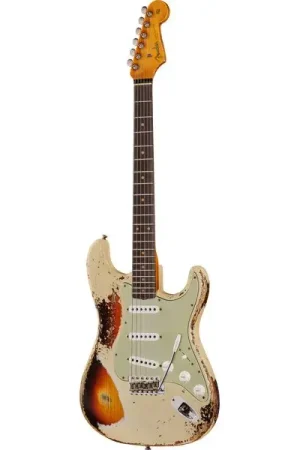 Best-seller - Fender 61 Strat SHR Aged V White 3TSB
