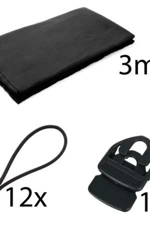 Stairville Molton 500g/m² Set Black 3x3 m - Remise supplémentaire