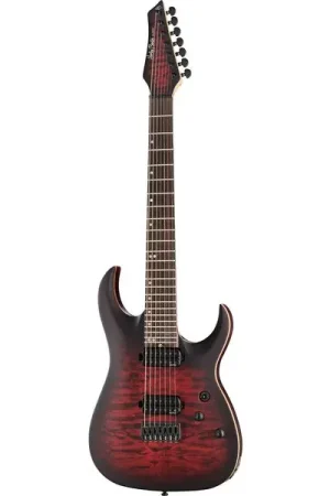 Déstockage - Harley Benton Amarok-7 BKRD Quilted Burst