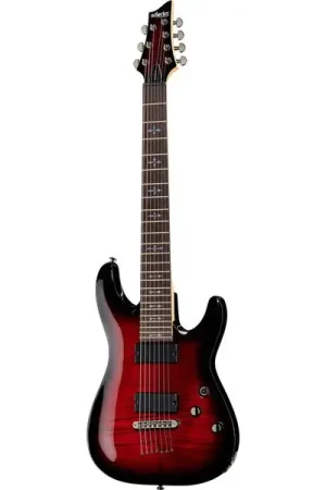 Schecter Demon-7 Crimson Red Burst - Nouveau lancement
