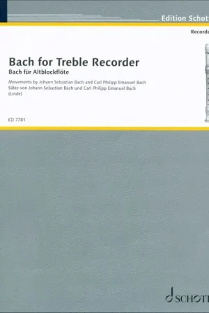 Très bien noté | Schott Bach for Alt-Blockflöte