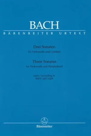 Bärenreiter Bach Drei Sonaten BWV1027-1029 | Best-seller