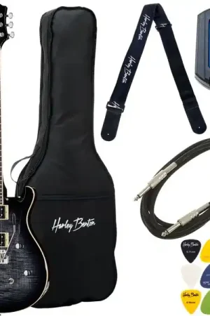 Quantité limitée - Harley Benton CST-24T Black Flame Bundle