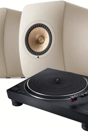 Best-seller - KEF LS50 Wireless 2 Beige Sable + TECHNICS SL-1500C Noir