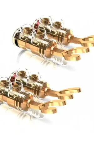 Viablue TS Fourches 6mm plaqué Or 24K Ø6mm (Set x4) - Prix usine