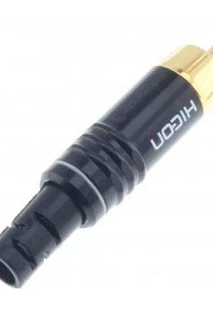 Tout juste disponible - HICON CM06-NTL Connecteur RCA Plaqué Or Ø8.4mm (Unité)