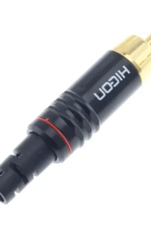 Commandez dès maintenant - HICON CM06-RED Connecteur RCA Plaqué Or Ø8.4mm (Unité)