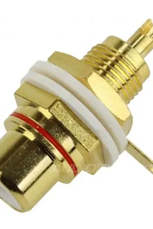 Prix en baisse - ELECAUDIO ER-104 Embase RCA Plaquée OR Rouge (Unité)
