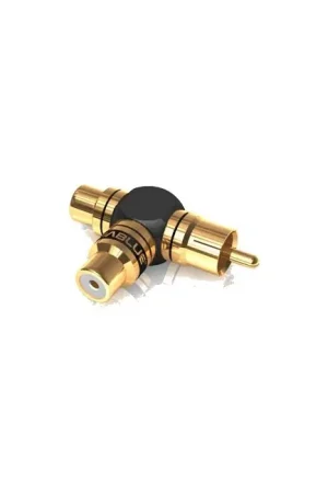 VIABLUE RCA XS Adaptateur Y Plaqué Or (La paire) - Aujourd'hui seulement