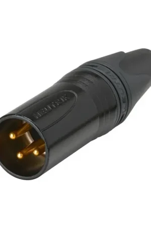 Qualité premium | NEUTRIK NC3MXX-B Connecteur XLR Mâle 3 Pôles Plaqué Or Ø8mm (Unité)