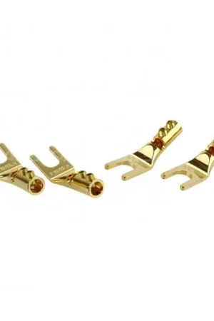 FURUTECH FP-201 (G) Fourches Cuivre pur plaqué Or Ø6mm (Set x4) - Prix usine