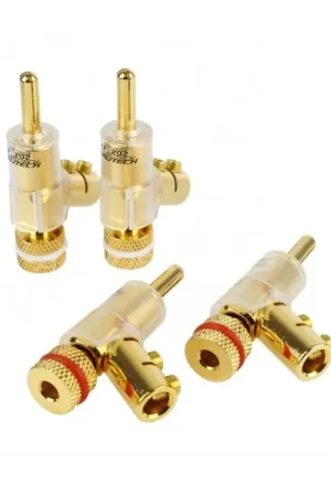 Best-seller | FURUTECH FP-202 (G) Fiches Banane verrouillables plaqué Or Ø5.5mm (Set x4)