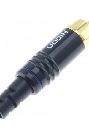 Vente flash - HICON CM06-BLU Connecteur RCA plaqué Or Ø8.4mm (Unité)