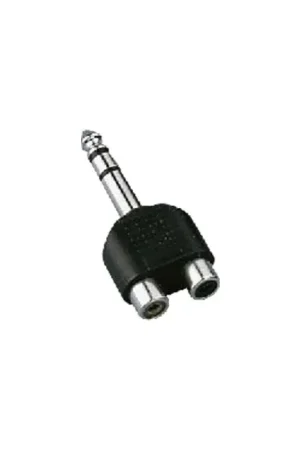 Incontournable - Adaptateur jack 6.35 mâle stéréo vers 2 x RCA femelle