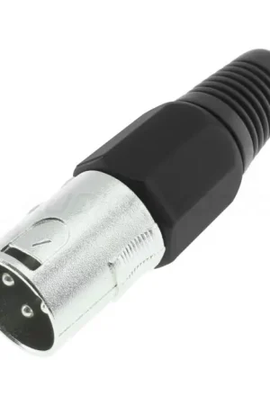 DYNAVOX Connecteur XLR Mâle 3 Pôles Ø8mm Noir (Unité) | Économisez maintenant