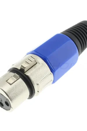 Retour gratuit - DYNAVOX Connecteur XLR Femelle 3 Pôles Ø8mm Bleu (Unité)