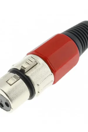 Profitez-en maintenant - DYNAVOX Connecteur XLR Femelle 3 Pôles Ø8mm Rouge (Unité)