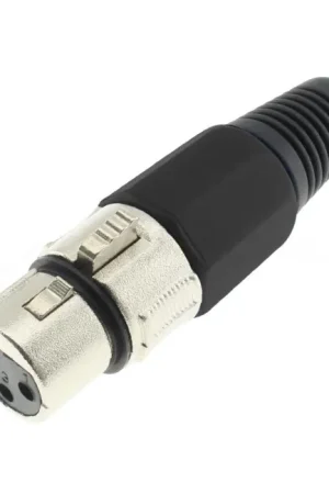 DYNAVOX Connecteur XLR Femelle 3 Pôles Ø8mm Noir (Unité) - Livraison rapide