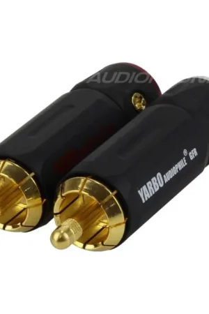 Jusqu'à épuisement des stocks - Yarbo RCA-007GB Connecteurs RCA Noir Ø9mm (La paire)