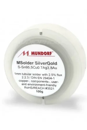 Recommandé - MUNDORF Étain à Souder Soudure Argent-Or 4% 2m