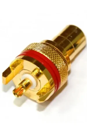 Remise - ELECAUDIO ER-103 Embase RCA Plaqué Or isolée PTFE Rouge (Unité)