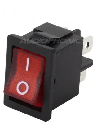 Interrupteur à Bascule avec Éclairage Rouge ON-OFF 250V 3A Noir | Top des ventes
