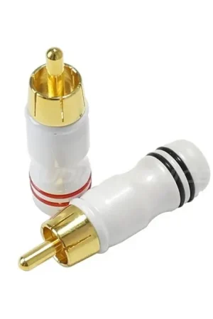 Prix doux - ELECAUDIO RC-602 Connecteur RCA Plaqué Or 24k Ø6mm (La paire)