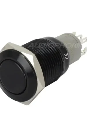 Prix imbattable | Interrupteur Aluminium Anodisé 2NO2NC 250V 3A Ø16mm Noir