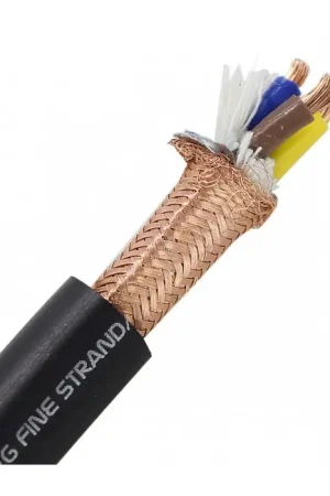 Se termine bientôt - ELECAUDIO CS-331B Câble Secteur Double Blindage Cuivre OFC 3x3.5mm² Ø15mm