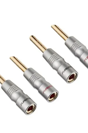 Profitez-en maintenant - FURUTECH FP-200B (G) Fiches Banane Phosphore Bronze Plaqué Or 24k Ø5mm (Set x4)
