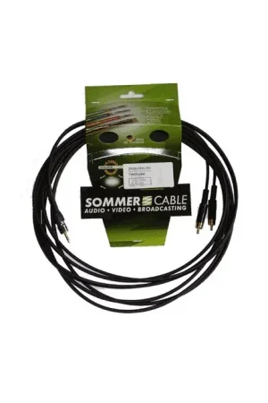 SOMMERCABLE ONYX Câble de Modulation Jack 3.5mm vers 2x RCA 50cm | Prix mini