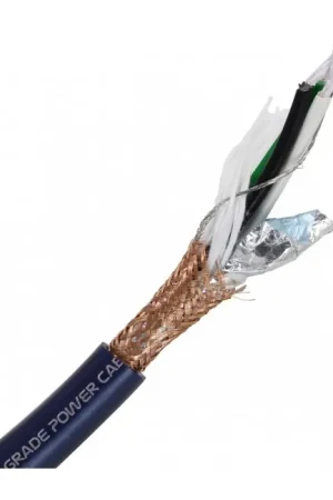 Prix en baisse - ELECAUDIO CS-321B Câble Secteur OCC PTFE 3x2.5mm² Double blindage Ø12mm