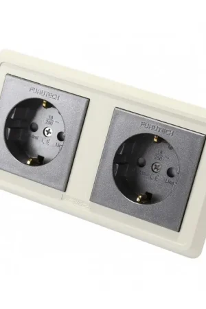 Nouveau au catalogue - FURUTECH FP-SWS-D (G) Embase Secteur Murale Double Schuko Type F 24k Gold Plated