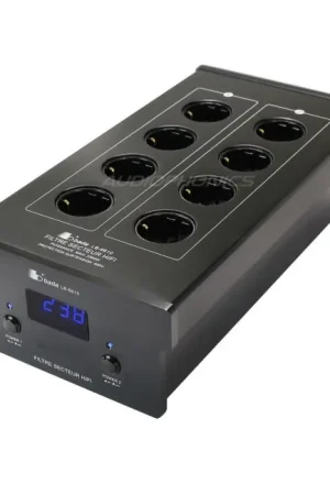 BADA LB-6610 Filtre Secteur 8 Ports Schuko Plaqués Or Noir - Excellente qualité