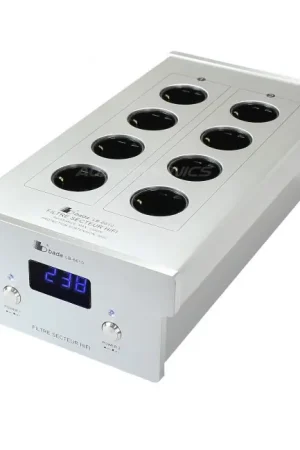 Qualité supérieure | BADA LB-6610 Filtre Secteur 8 Ports Schuko Plaqués Or Argent