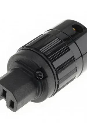 ELECAUDIO PI-24GB Connecteur Secteur IEC C15 Plaqué Or 24K 3µ Ø16.5mm Noir - Soldes