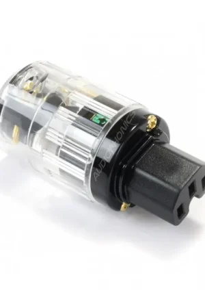 ELECAUDIO PI-24GC Connecteur Secteur IEC C15 Plaqué Or 24K 3µ Ø16.5mm Transparent - Prix réduit