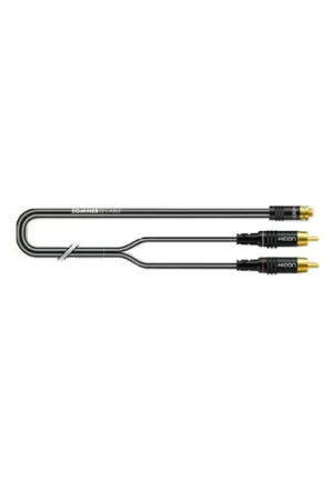 SOMMERCABLE ONYX Câble de Modulation Jack 3.5mm Femelle vers 2x RCA Mâle 50cm - Premium